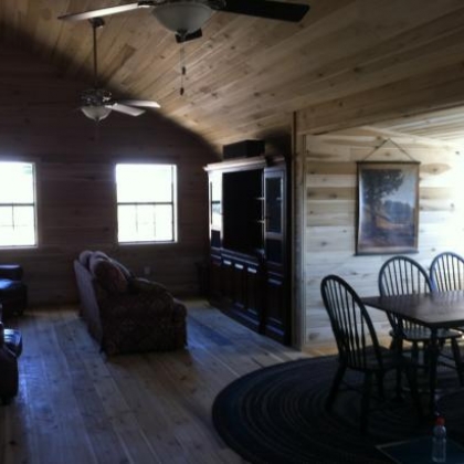 Interior of our Gambrel Pole barn